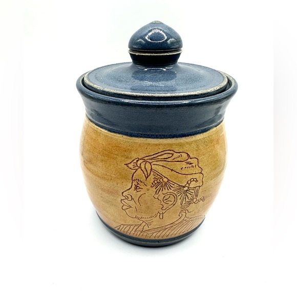 RARE! Sugar Bowl & Creamer Signed Eugene Pottery South Carolina 10/1992 - Picture 6 of 11